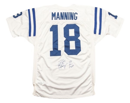 2001 Peyton Manning Indianapolis Colts Game Worn and Signed Road Jersey (MEARS)